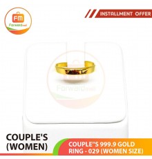 COUPLE'S 999.9 GOLD RING - 029 (Women size)